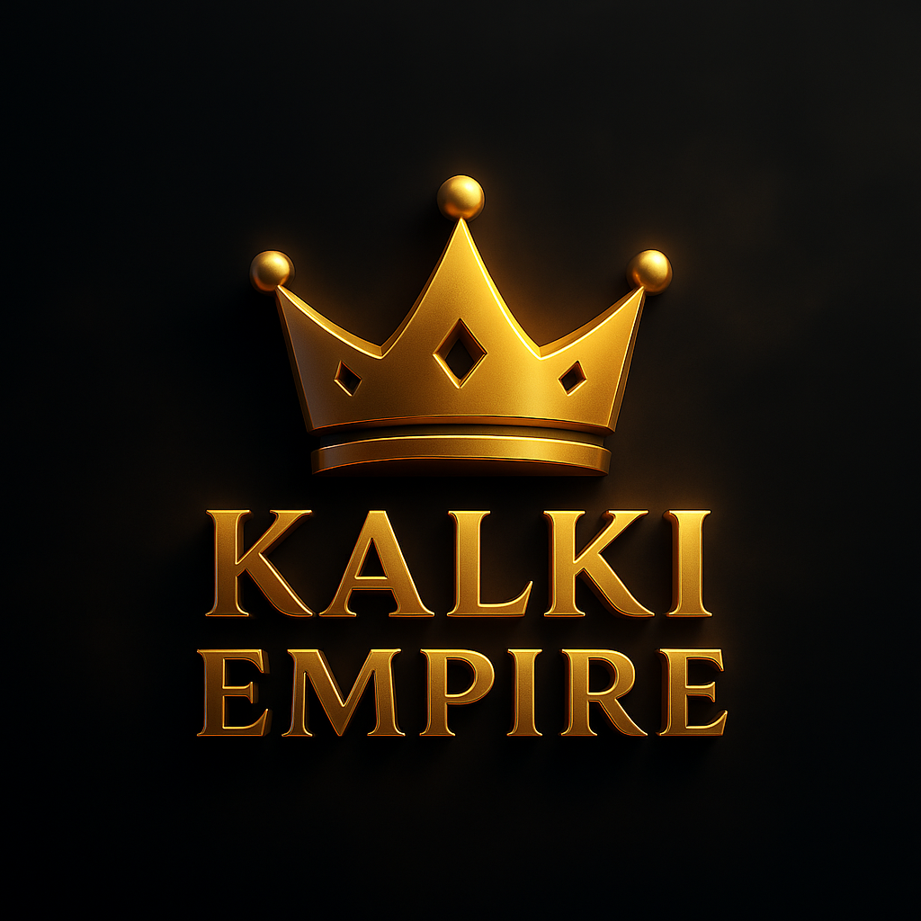 Kalki Empire golden crown logo